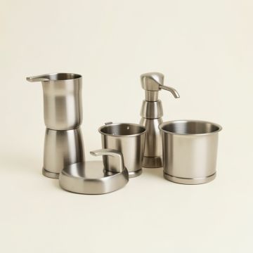 Clare Stainless Steel 8 Piece Bathroom Accessory Set (synthetic illustration; no displayed measurements)