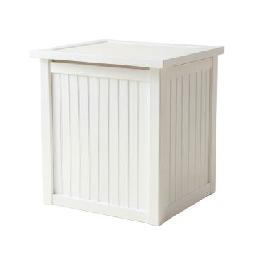 Linden Bluff Closed Outdoor Storage Box - White
