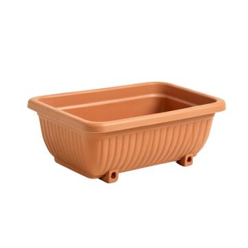 Ridge Crest Empty Railing Planter With Integral Brackets - Terracotta
