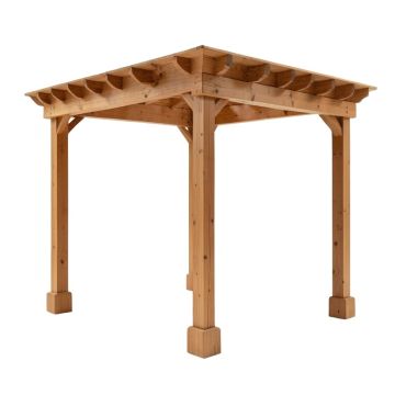 Tignall 10 Ft. W X 4 Ft. D Solid Wood Pergola