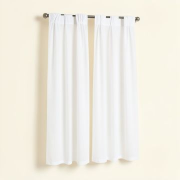 Barretti Cotton Blend Solid Sheer Tab Top Curtain Panels (synthetic illustration; no displayed measurements)