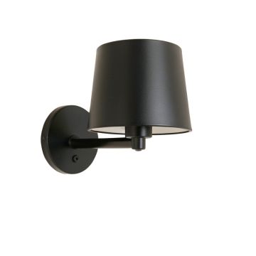 Ridge Bluff Wall Sconce Mounted On A Plain Wall - Black