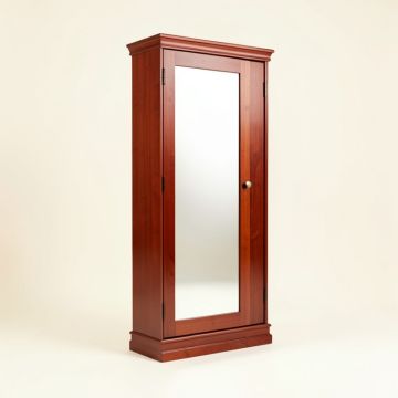Peddie Sliding Jewelry Armoire With Mirror (synthetic illustration; no displayed measurements)