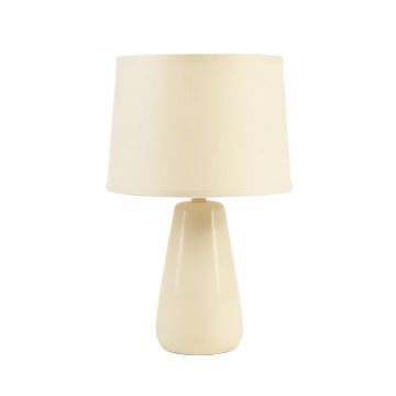 Shore Bend Table Lamp With A Plain Fabric Shade - Ivory