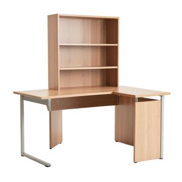Joanna 3 Piece Configurable L-Shape Writing Desk With Hutch