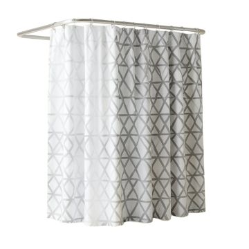 100 % Cotton Geometric Single Shower Curtain