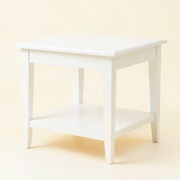 Alder Canyon Side Table - White (synthetic illustration; no displayed measurements)