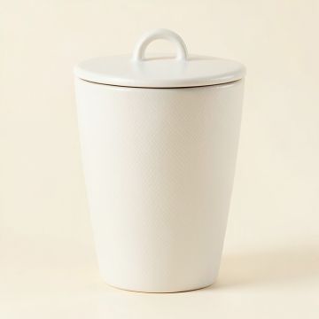 Laurel Crossing Storage Canister With Lid - White (synthetic illustration; no displayed measurements)