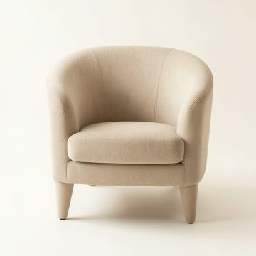 Birch Crest Upholstered Armchair - Beige (synthetic illustration; no displayed measurements)