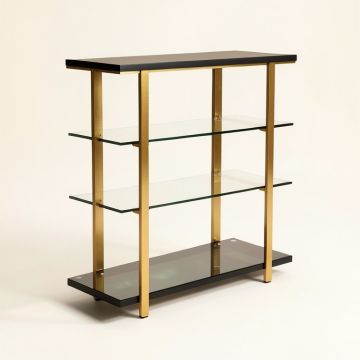Guercio 70.9 '' H X 35.5 '' W Glass Etagere Bookcase (synthetic illustration; no displayed measurements)