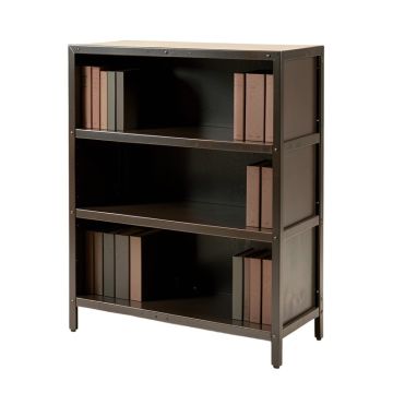Cirillo 76.5 '' H X 64 '' W Steel Industrial Library Bookcase