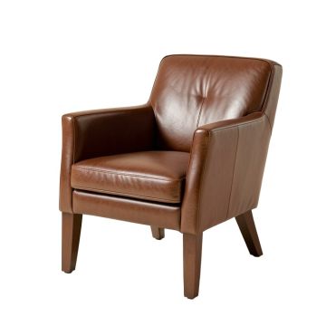 Clintonpark Genuine Leather Upholstered Dining Chair