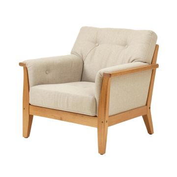 Dobri 30.8 '' Wide Tufted Linen Armchair