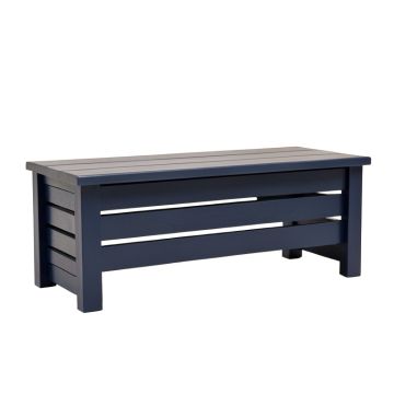 Birch Crossing Narrow Outdoor Storage Bench - Navy