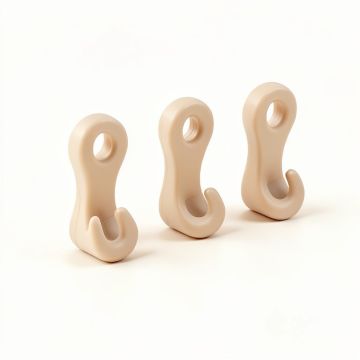 Spa Leaf Decorative Shower Curtain Hooks (synthetic illustration; no displayed measurements)