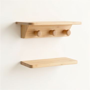 Juniper Brook Wall-Mounted Entryway Organizer Shelf - Beige (synthetic illustration; no displayed measurements)