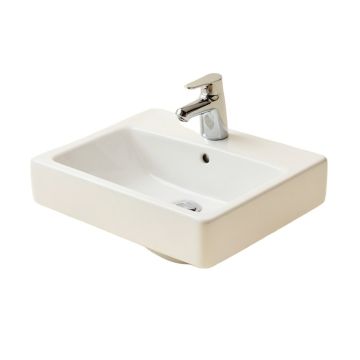 Vox Vitreous China Rectangular Vessel Bathroom Sink With Overflow