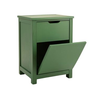 Harbor Branch Freestanding Pull-Out Hamper Cabinet - Green