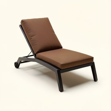 Aleia Outdoor Patio Reclining Chaise Lounge With Cushion (synthetic illustration; no displayed measurements)