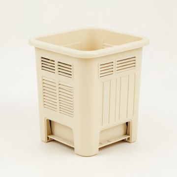 Oak Arc Closed Garden Compost Bin - Cream (synthetic illustration; no displayed measurements)