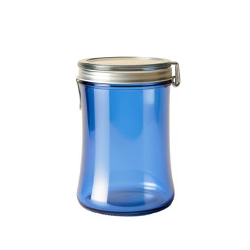 Spruce Branch Storage Canister With Lid - Blue