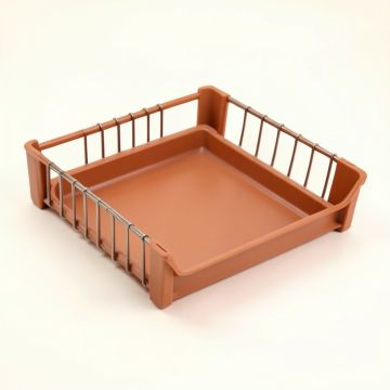 Elm Dell Empty Under-Desk Cable Tray - Terracotta (synthetic illustration; no displayed measurements)