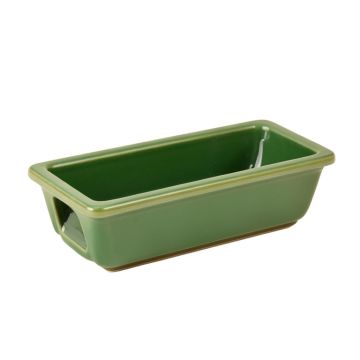 Oak Crossing Empty Railing Planter With Integral Brackets - Green