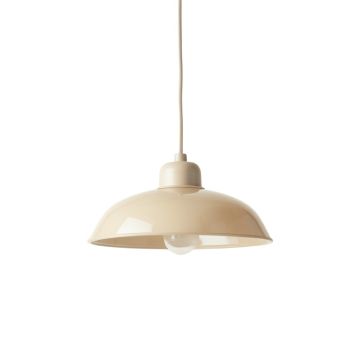 Birch Branch Pendant Light Suspended From One Plain Cable - Beige