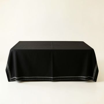 Alder Dale Flat Bed Sheet - Black (synthetic illustration; no displayed measurements)