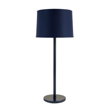 Brook Branch Floor Lamp With A Plain Fabric Shade - Navy