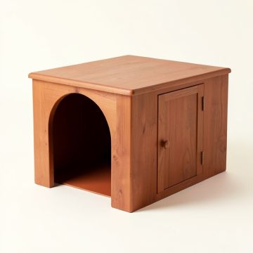 Rowan Bridge Empty Furniture-Style Litter Enclosure - Terracotta (synthetic illustration; no displayed measurements)