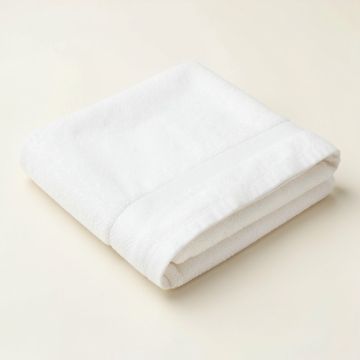 Shore Arc Bath Towel - White (synthetic illustration; no displayed measurements)