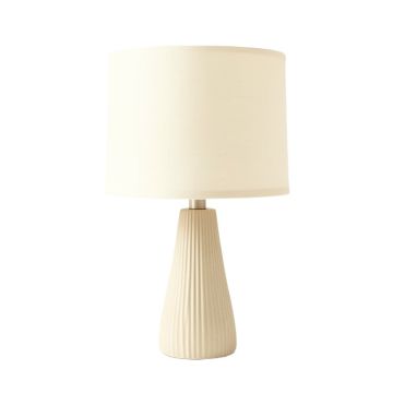 Juniper Bluff Table Lamp With A Plain Fabric Shade - Ivory