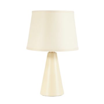 Moss Bluff Table Lamp With A Plain Fabric Shade - Cream