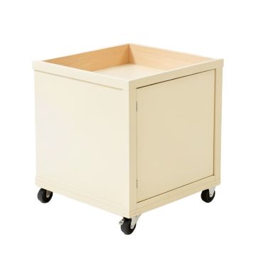 Lake Bend Empty Rolling Workshop Cart - Cream