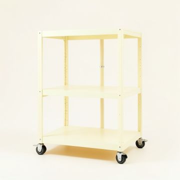 Maple Edge Empty Rolling Workshop Cart - Ivory (synthetic illustration; no displayed measurements)