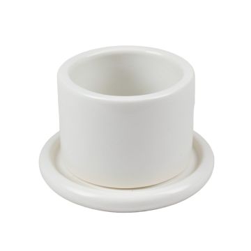 Holly Canyon Empty Candle Holder - White