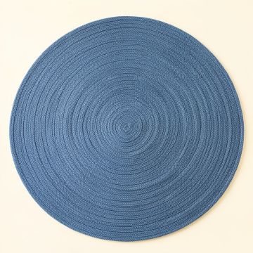Linden Bend Round Area Rug - Blue (synthetic illustration; no displayed measurements)