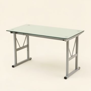 Yvonne Glass Desk (synthetic illustration; no displayed measurements)