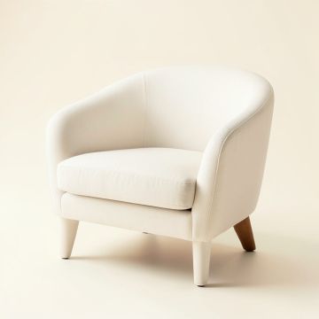 Willow Dale Upholstered Armchair - White (synthetic illustration; no displayed measurements)