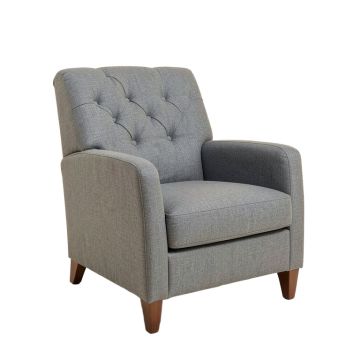 Ambry Tufted Linen Upholstered Parsons Chair In Gray