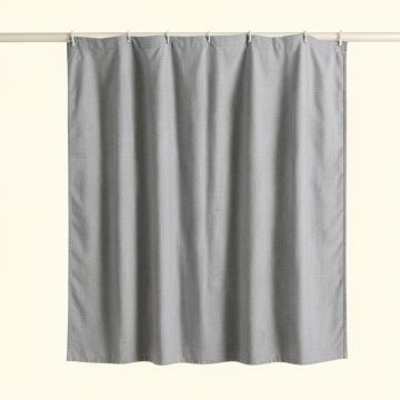 Vale Branch Shower Curtain Hanging Flat From A Plain Rod - Gray (synthetic illustration; no displayed measurements)