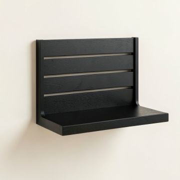 Linden Dell Wall-Mounted Entryway Organizer Shelf - Black (synthetic illustration; no displayed measurements)