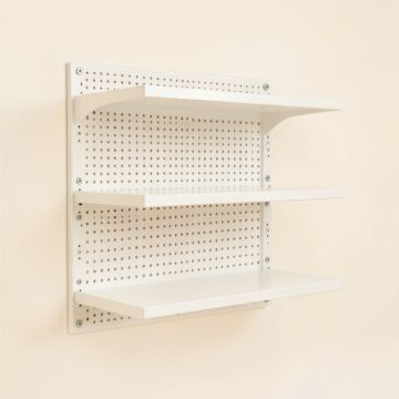 Rowan Dale Empty Wall-Mounted Tool Organizer Panel - White (synthetic illustration; no displayed measurements)