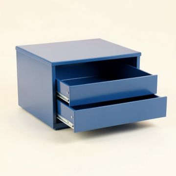 Spruce Brook Small-Parts Storage Drawer Cabinet - Blue (synthetic illustration; no displayed measurements)