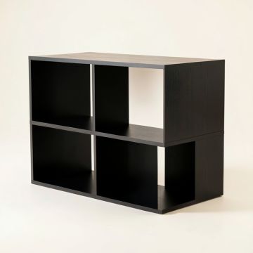 Reed Crest Desktop Shelving Unit - Black (synthetic illustration; no displayed measurements)