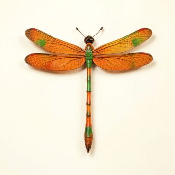 Peacock Dragonfly Wall Décor (synthetic illustration; no displayed measurements)