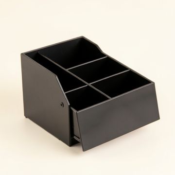 Reed Bluff Empty Coffee-Station Organizer - Black (synthetic illustration; no displayed measurements)