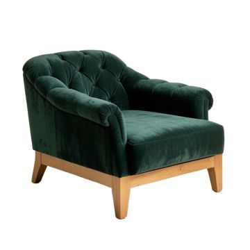 Terence Tufted Rolled Arms Chaise Lounge
