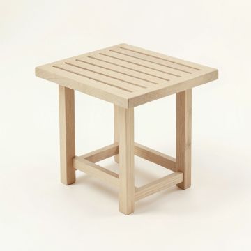 Cedar Branch Compact Balcony Table - Beige (synthetic illustration; no displayed measurements)